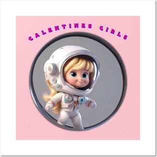 Galentine girl cartoon Posters and Art